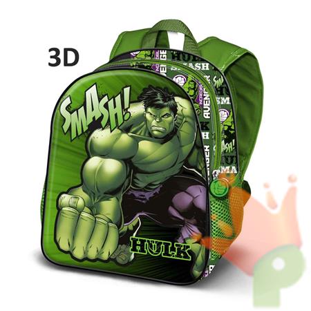 ZAINO ASILO HULK AVANGERS 3D 21X26X11 CM