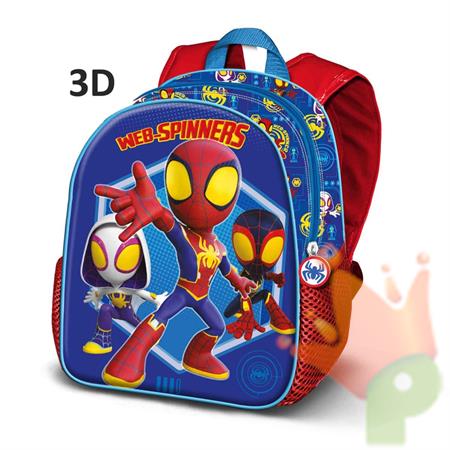 ZAINO ASILO SPIDEY SPIDERMAN 3D 31X26X11 CM