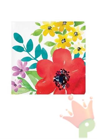 TOVAGLIOLI FIORI PAPAVERI PRIMAVERILI 25X25 CM 16 PZ