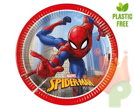 PIATTI SPIDERMAN CRIME 20 CM 8 PZ