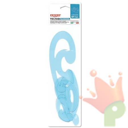 SET CURVILINEE BLU TECHNOSCHOOL 3PZ ARDA