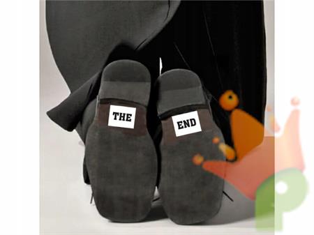 ADESIVI -THE END- SUOLA SCARPE MATRIMONIO 2PZ