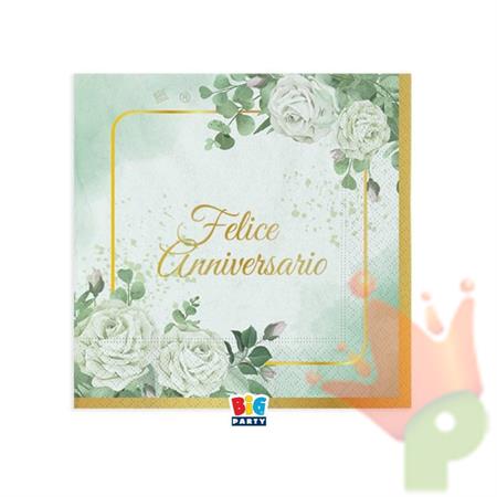 TOVAGLIOLI FELICE ANNIVERSARIO EUCALIPTO 16 PZ 25X25 CM