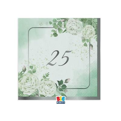 TOVAGLIOLI 25° ANNIVERSARIO EUCALIPTO 16 PZ 25X25 CM