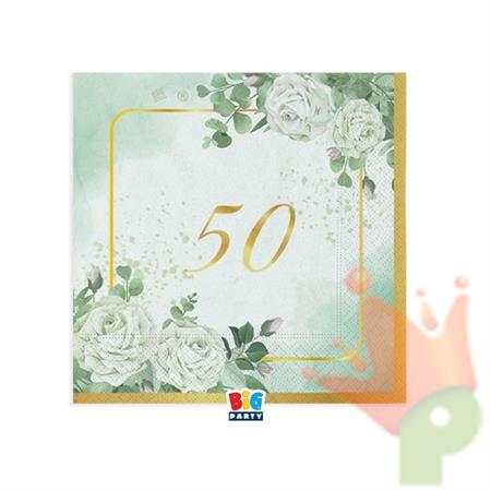 TOVAGLIOLI 50° ANNIVERSARIO EUCALIPTO 16 PZ 25X25 CM