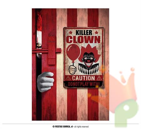 CARTELLO KILLER CLOWN 24X36 CM