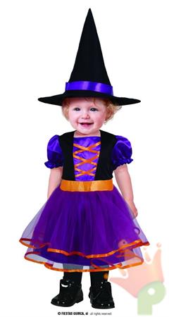 COSTUME STREGA VIOLA BAMBINA TG. 12-18 MESI