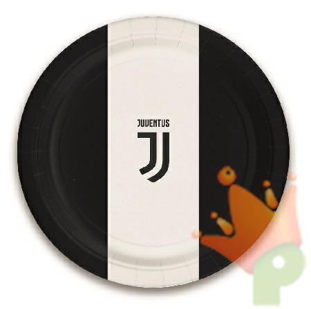 PIATTO 23 CM JUVENTUS 8 PZ PRODOTTO UFFICIALE