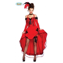 COSTUME BALLERINA CAN CAN ADULTA TAGLIA  M 38 40