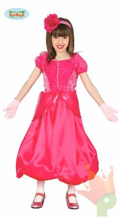 COSTUME PRINCIPESSA ROSA BAMBINA 5-6 ANNI