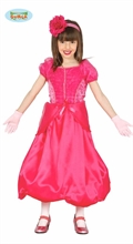 COSTUME PRINCIPESSA ROSA BAMBINA 5-6 ANNI