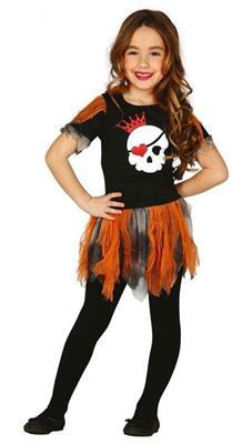 COSTUME SCHELETRO BAMBINA TG. 5-6 ANNI E1