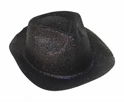 CAPPELLO CON GLITTER NERO