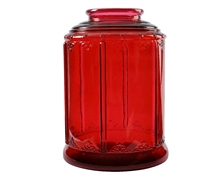 VASO IN VETRO RICICLATO ROSSO 26X36CM