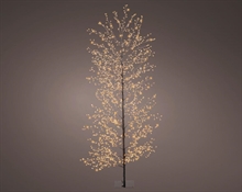 ALBERO NERO LUMINOSO IN PVC 1755 MICROLED BIANCO CALDO H.180 CM