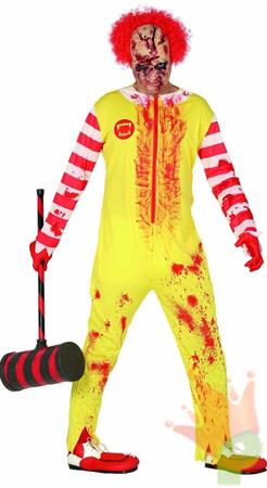 COSTUME ZOMBIE BURGER CLOWN ADULTO TG. 54-56 XL