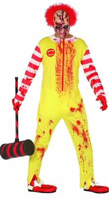 COSTUME ZOMBIE BURGER CLOWN ADULTO TG. 54-56 XL