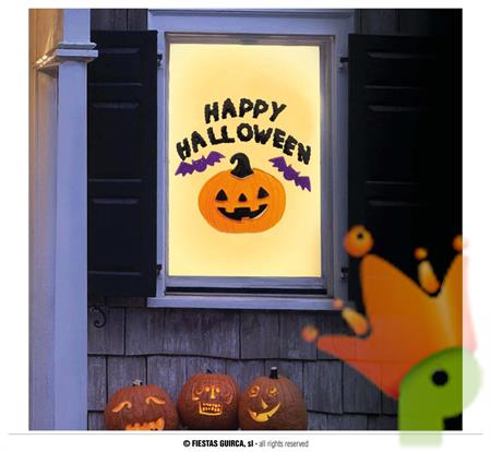 DECORAZIONE GEL HAPPY HALLOWEEN, 20X25 CM