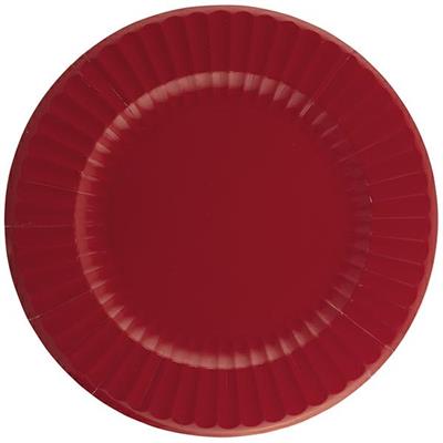 SOTTOPIATTI IN CARTA ROSSO RUBINO 33 CM 6 PZ