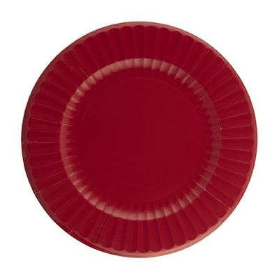 PIATTI IN CARTA ROSSO RUBINO 27 CM 8 PZ