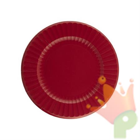 PIATTI IN CARTA ROSSO RUBINO 21 CM 8 PZ