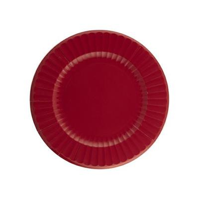 PIATTI IN CARTA ROSSO RUBINO 21 CM 8 PZ