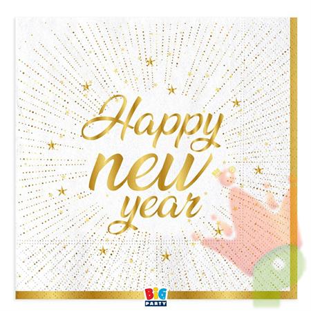 TOVAGLIOLI HAPPY NEW YEAR GOLD 33X33 16 PZ