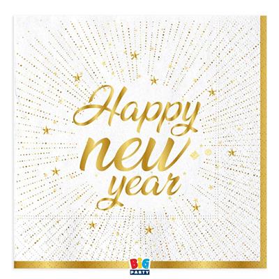 TOVAGLIOLI HAPPY NEW YEAR GOLD 33X33 16 PZ