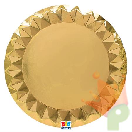 SOTTOPIATTI DIAMANT ORO METAL 32 CM 6 PZ