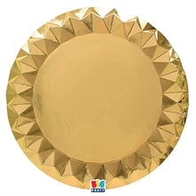 SOTTOPIATTI DIAMANT ORO METAL 32 CM 6 PZ