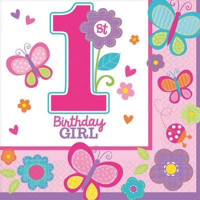 Tovagliolo 33x33cm 1°Compleanno Sweet Birthday 16 pz