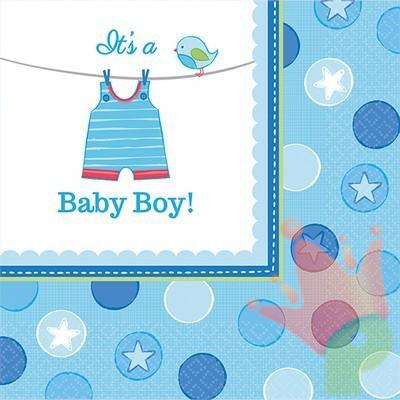 TOVAGLIOLI 25X25 BABY SHOWER LOVE BOY VESTITINI 16PZ