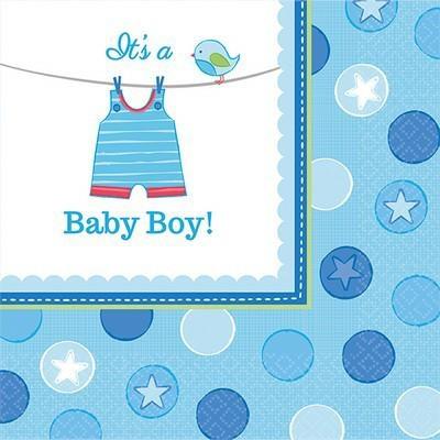 TOVAGLIOLI 25X25 BABY SHOWER LOVE BOY VESTITINI 16PZ