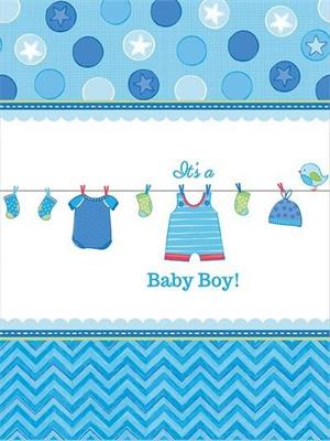 TOVAGLIA 138X259CM BABY SHOWER LOVE BOY VESTITINI