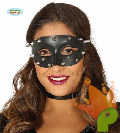 MASCHERA NERA CON BORCHIE