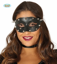 MASCHERA NERA CON BORCHIE