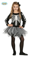 COSTUME SCHELETRO CON TUTU TG. 7-9 ANNI