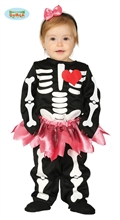 COSTUME SCHELETRO BAMBINA TG. 6-12 MESI E9