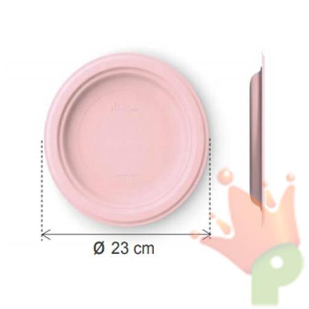 PIATTI 23CM BIO ROSA NATURANDA 12PZ