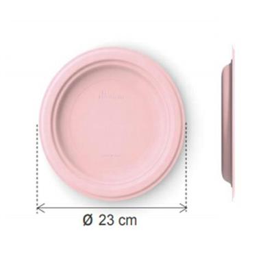 PIATTI 23CM BIO ROSA NATURANDA 12PZ