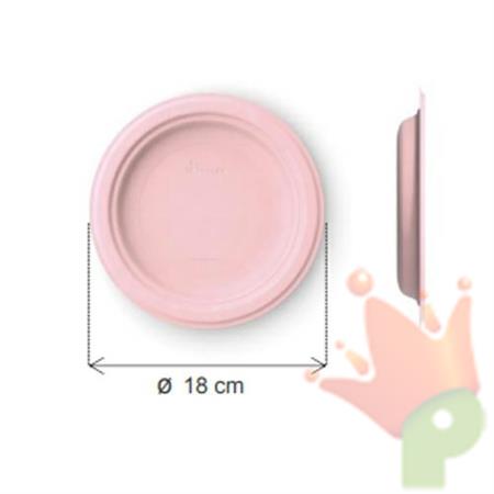 PIATTI 18CM BIO ROSA NATURANDA 18PZ