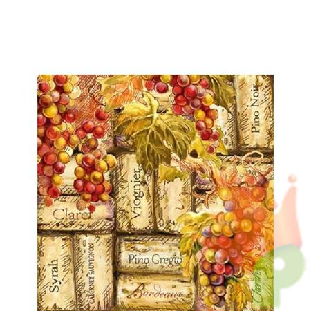 TOVAGLIOLI 25X25 3V GRAPES E CORKS 20PZ