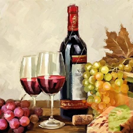 TOVAGLIOLI 33X33 3V WINE E GRAPES 20PZ