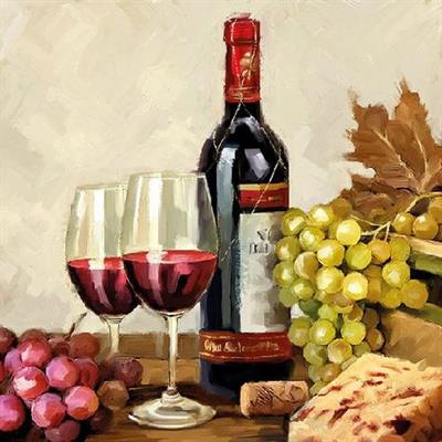 TOVAGLIOLI 33X33 3V WINE E GRAPES 20PZ