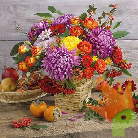 TOVAGLIOLI 33X33 3V AUTUMN BOUQUET 20PZ