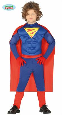 COSTUME SUPER EROE MUSCOLOSO BAMBINO 10-12 ANNI