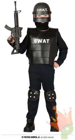 COSTUME POLIZIA SWAT BAMBINO 5-6 ANNI