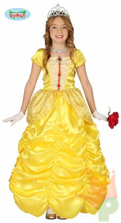 COSTUME PRINCIPESSA GIALLA BAMBINA 3-4 ANNI