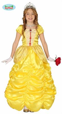 COSTUME PRINCIPESSA GIALLA BAMBINA 3-4 ANNI