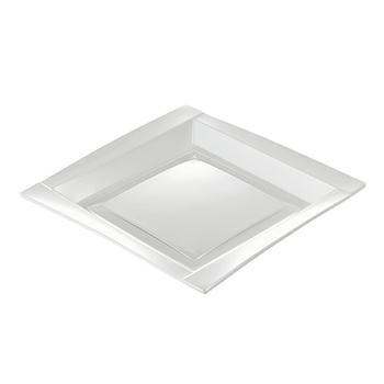 PIATTI PIANI QUADRATI 20,8X20,8CM BIANCO 20PZ